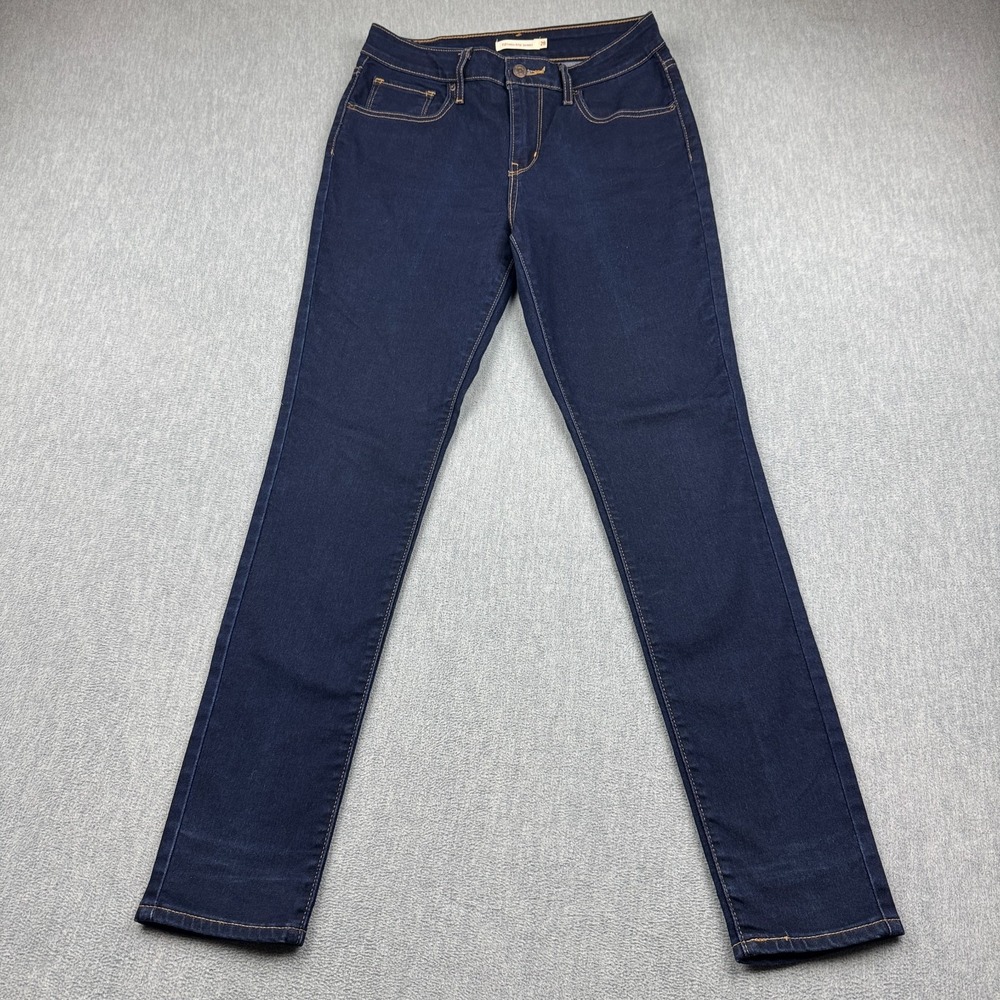 Levis Jeans Women 28x30 Blue Dark Wash 721 High Rise Skinny Classic Pocket Pants
